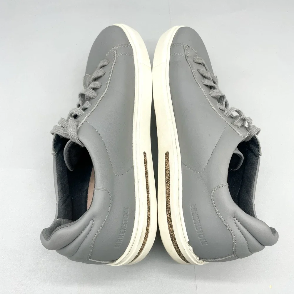 Birkenstock Womens 10 Bend Low Sneaker Shoes Gray Leather Comfort Narrow Fit